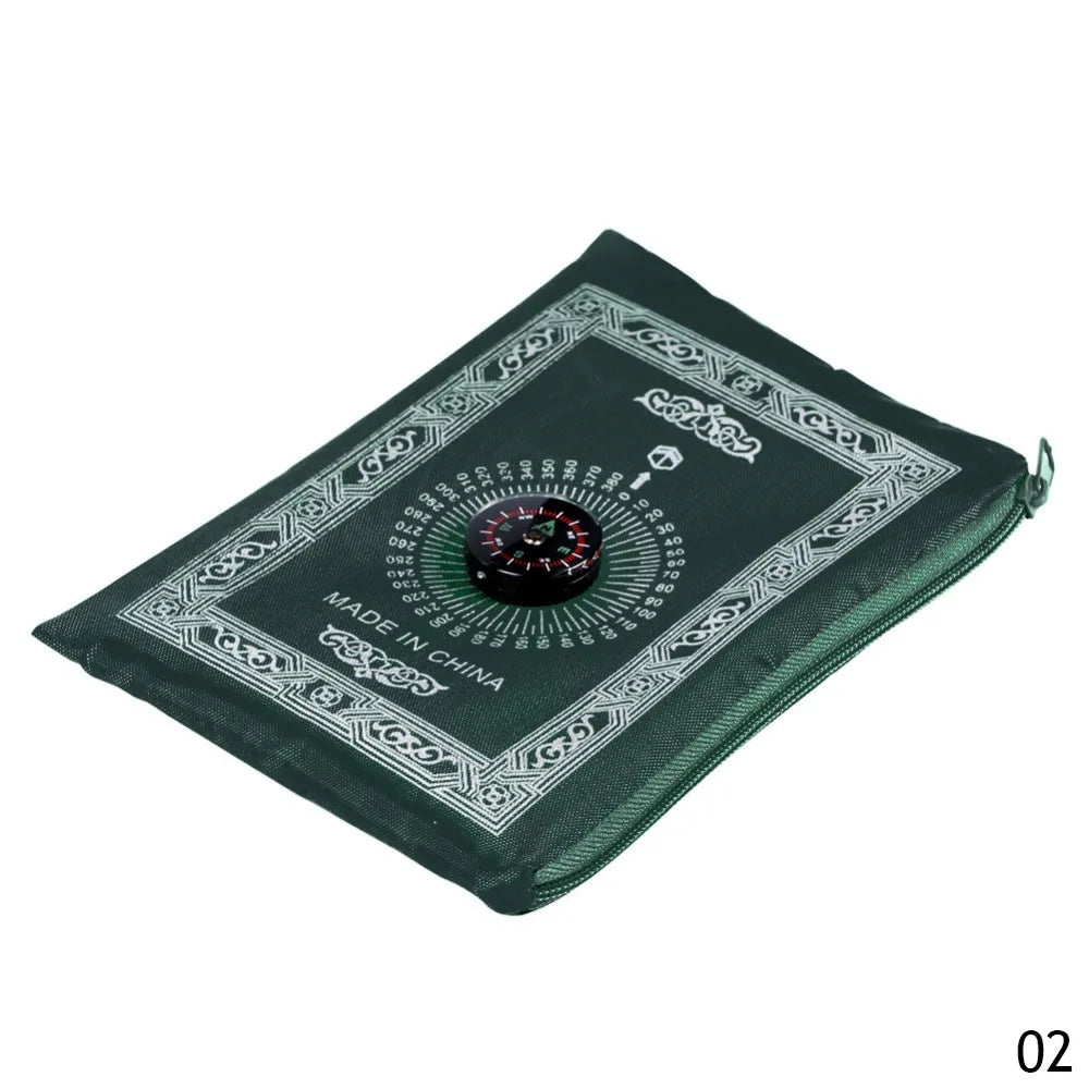 100x60cm Useful Portable Prayer Rug with Compass Kneeling Poly Mat for Muslim Islam Waterproof Prayer Mat Carpet With Bag