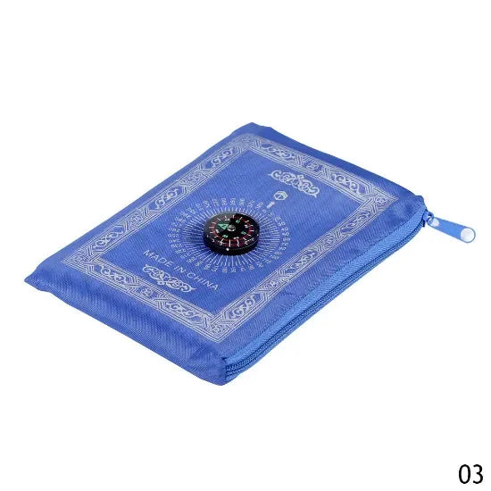 100x60cm Useful Portable Prayer Rug with Compass Kneeling Poly Mat for Muslim Islam Waterproof Prayer Mat Carpet With Bag