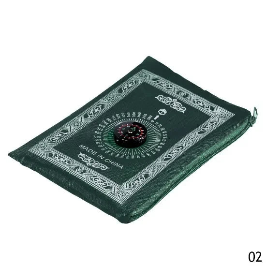 100x60cm Useful Portable Prayer Rug with Compass Kneeling Poly Mat for Muslim Islam Waterproof Prayer Mat Carpet With Bag