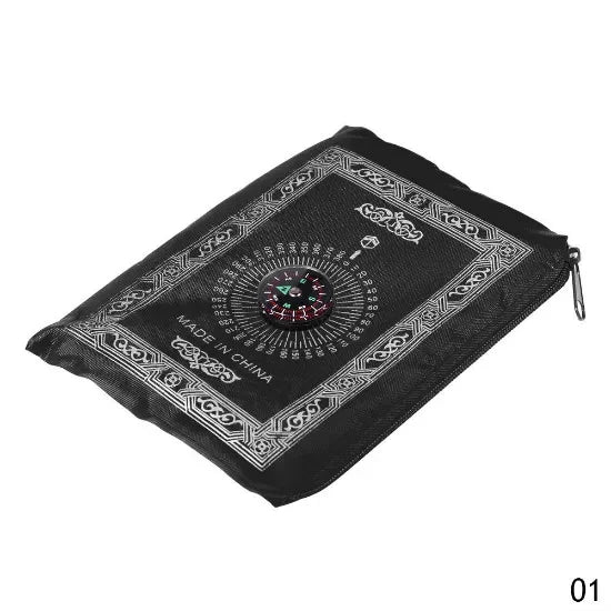 100x60cm Useful Portable Prayer Rug with Compass Kneeling Poly Mat for Muslim Islam Waterproof Prayer Mat Carpet With Bag